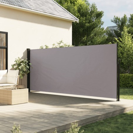 vidaXL Toldo lateral retráctil de jardín gris170x300 cm