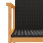 vidaXL Sillas de jardín 2 uds madera maciza y ratán sintético negro vidaXL Sillas de jardín 2 uds madera maciza y ratán sintético negro