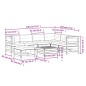 vidaXL Set muebles jardín con cojines 8 pzas madera maciza pino blanco vidaXL Set muebles jardín con cojines 8 pzas madera maciza pino blanco