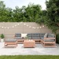 vidaXL Juego de muebles jardín 8 pzas y cojines madera abeto Douglas vidaXL Juego de muebles jardín 8 pzas y cojines madera abeto Douglas