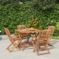 vidaXL Juego de comedor de jardín 5 piezas madera maciza de acacia vidaXL Juego de comedor de jardín 5 piezas madera maciza de acacia