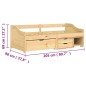 vidaXL Sofá cama con 3 cajones madera maciza pino IRUN 90x200cm