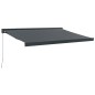 vidaXL Toldo retráctil aluminio y tela gris antracita 3,5x2,5 m vidaXL Toldo retráctil aluminio y tela gris antracita 3,5x2,5 m