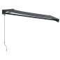 vidaXL Toldo retráctil aluminio y tela gris antracita 3,5x2,5 m vidaXL Toldo retráctil aluminio y tela gris antracita 3,5x2,5 m