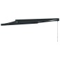 vidaXL Toldo retráctil aluminio y tela gris antracita 3,5x2,5 m vidaXL Toldo retráctil aluminio y tela gris antracita 3,5x2,5 m
