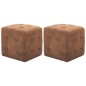 vidaXL Puf 2 unidades piel de ante artificial marrón 30x30x30 cm vidaXL Puf 2 unidades piel de ante artificial marrón 30x30x30 cm