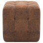 vidaXL Puf 2 unidades piel de ante artificial marrón 30x30x30 cm vidaXL Puf 2 unidades piel de ante artificial marrón 30x30x30 cm