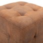 vidaXL Puf 2 unidades piel de ante artificial marrón 30x30x30 cm vidaXL Puf 2 unidades piel de ante artificial marrón 30x30x30 cm