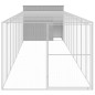 vidaXL Caseta perro corral acero galvanizado gris claro 214x1069x181cm vidaXL Caseta perro corral acero galvanizado gris claro 214x1069x181cm
