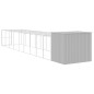 vidaXL Caseta perro corral acero galvanizado gris claro 214x1069x181cm vidaXL Caseta perro corral acero galvanizado gris claro 214x1069x181cm