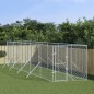 vidaXL Perrera de exterior acero galvanizado plateado 2x10x2 m