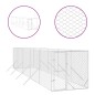 vidaXL Perrera de exterior acero galvanizado plateado 2x10x2 m