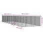 vidaXL Perrera de exterior acero galvanizado plateado 4x16x2 m vidaXL Perrera de exterior acero galvanizado plateado 4x16x2 m