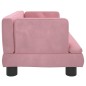 vidaXL Sofá para niños de terciopelo rosa 60x40x30 cm