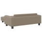 vidaXL Sofá niños y reposapiés cuero sintético capuchino 100x50x30 cm vidaXL Sofá niños y reposapiés cuero sintético capuchino 100x50x30 cm