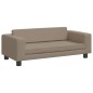 vidaXL Sofá niños y reposapiés cuero sintético capuchino 100x50x30 cm vidaXL Sofá niños y reposapiés cuero sintético capuchino 100x50x30 cm