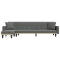 vidaXL Sofá cama en forma de L tela gris oscuro 275x140x70 cm vidaXL Sofá cama en forma de L tela gris oscuro 275x140x70 cm