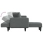 vidaXL Sofá cama en forma de L tela gris oscuro 275x140x70 cm vidaXL Sofá cama en forma de L tela gris oscuro 275x140x70 cm