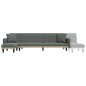 vidaXL Sofá cama en forma de L tela gris oscuro 275x140x70 cm vidaXL Sofá cama en forma de L tela gris oscuro 275x140x70 cm