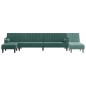 vidaXL Sofá cama en forma de L terciopelo verde oscuro 260x140x70 cm vidaXL Sofá cama en forma de L terciopelo verde oscuro 260x140x70 cm