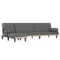 vidaXL Sofá cama en forma de L tela gris oscuro 260x140x70 cm vidaXL Sofá cama en forma de L tela gris oscuro 260x140x70 cm