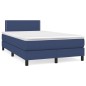 vidaXL Cama box spring con colchón tela azul 120x200 cm vidaXL Cama box spring con colchón tela azul 120x200 cm