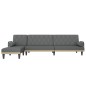 vidaXL Sofá cama en forma de L tela gris oscuro 260x140x70 cm vidaXL Sofá cama en forma de L tela gris oscuro 260x140x70 cm