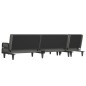 vidaXL Sofá cama en forma de L tela gris oscuro 260x140x70 cm vidaXL Sofá cama en forma de L tela gris oscuro 260x140x70 cm