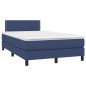 vidaXL Cama box spring con colchón tela azul 120x200 cm vidaXL Cama box spring con colchón tela azul 120x200 cm