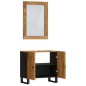 vidaXL Conjunto de muebles de baño 2 piezas madera maciza de mango