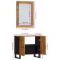 vidaXL Conjunto de muebles de baño 2 piezas madera maciza de mango