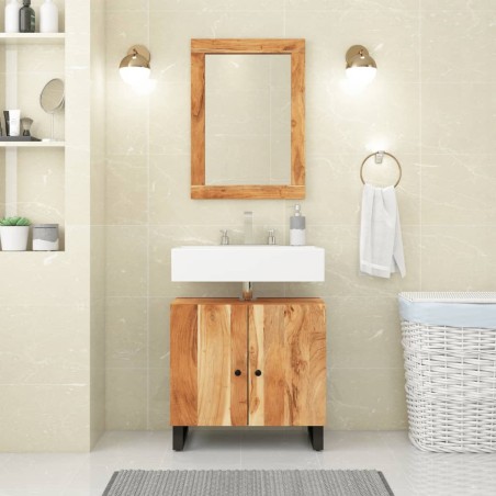 vidaXL Conjunto de muebles de baño 2 piezas madera maciza de acacia