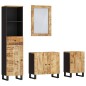 vidaXL Conjunto de muebles de baño 4 piezas madera maciza de mango vidaXL Conjunto de muebles de baño 4 piezas madera maciza de mango