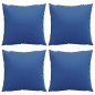 vidaXL Cojines decorativos 4 uds tela azul royal 40x40 cm vidaXL Cojines decorativos 4 uds tela azul royal 40x40 cm