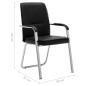 vidaXL Silla de oficina de cuero sintético negra vidaXL Silla de oficina de cuero sintético negra