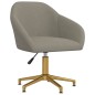 vidaXL Silla de comedor giratoria de terciopelo gris claro