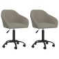 vidaXL Sillas de comedor giratorias 2 uds de terciopelo gris claro vidaXL Sillas de comedor giratorias 2 uds de terciopelo gris claro