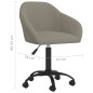 vidaXL Sillas de comedor giratorias 2 uds de terciopelo gris claro vidaXL Sillas de comedor giratorias 2 uds de terciopelo gris claro