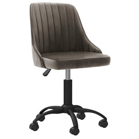vidaXL Sillas de comedor giratorias 2 unidades terciopelo gris oscuro