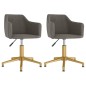 vidaXL Sillas de comedor giratorias 2 unidades terciopelo gris oscuro