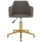 vidaXL Sillas de comedor giratorias 2 unidades terciopelo gris oscuro