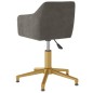 vidaXL Sillas de comedor giratorias 2 unidades terciopelo gris oscuro