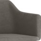 vidaXL Sillas de comedor giratorias 2 unidades terciopelo gris oscuro