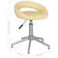 vidaXL Sillas de comedor giratorias 2 unidades cuero sintético crema vidaXL Sillas de comedor giratorias 2 unidades cuero sintético crema