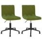 vidaXL Sillas de comedor giratorias 2 unidades terciopelo verde claro vidaXL Sillas de comedor giratorias 2 unidades terciopelo verde claro