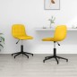 vidaXL Sillas de comedor giratorias 2 uds terciopelo amarillo
