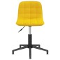 vidaXL Sillas de comedor giratorias 2 uds terciopelo amarillo