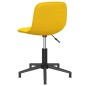 vidaXL Sillas de comedor giratorias 2 uds terciopelo amarillo