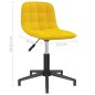 vidaXL Sillas de comedor giratorias 2 uds terciopelo amarillo