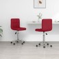 vidaXL Sillas de comedor giratorias 2 unidades tela rojo tinto vidaXL Sillas de comedor giratorias 2 unidades tela rojo tinto